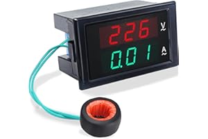 KETOTEK Voltmeter Amperemeter Digitaler Spannungsanzeige Stromzähler AC 80-300V 100A Multimeter Volt Ampere LED Anzeige Panel mit Stromwandler