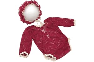 SURAKEY Neugeborenen Baby Spitze Backless Baby Mädchen Jungen Hut Strampler Outfit Kleidung Kostüm Baby Fotografie Requisiten Props Babybekleidung