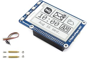 Waveshare 264x176 Resolution 2.7 inch e-Paper Display Hat E-Ink Screen LCD Module SPI Interface with Embedded Controller for Raspberry Pi 2B 3B 3B+ 4B Zero Zero W/Arduino/STM32/Jetson Nano
