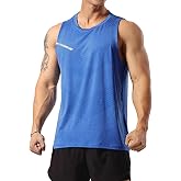 Men's Athletic Workout Tank Tops Sleeveless Muscle Shirts Running Workout Quick Dry Gym Sportswear