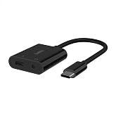 Belkin RockStar USB-C Şarj Adapt&ouml;rl&uuml; 3,5 mm Ses, iPad Pro, Galaxy, Note, Google Pixel, LG G6, Sony Xperia, OnePlus ve Daha Fa