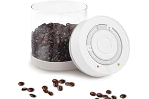 Minidiva Smart Vakuumbehälter für Lebensmittel, Integrierte Vakuumpumpe, Auto Luftdicht verschlossener Glas Kanister für Kaffeebohnen Tee, BPA-frei, mit Datumsaufzeichnung, 600 ml
