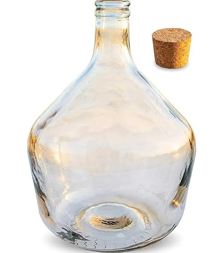 lilawelt24 10 L Glasballon Weinballon Glas Flasche Wasserflasche Gäreimer Glasgärballon, Flasche, Glasflasche, Gallone Küche, Haushalt & Wohnen