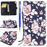 EUWLY Lederhülle für [Sony Xperia XA], Diamant Bling...