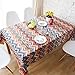 Produktbild LUXURYDREAM Mittelmeer Exotische Stil Baumwolle Made Bunte Fleck Beständig Dicker Tischdecken Für Rechteckig, Quadratisch, Oval Und Rund Tische, Camping Decke, Tischläufer , 140*220cm