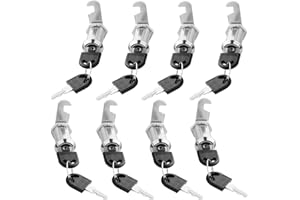 Cerradura Buzon Liuer 8PCS Cerradura de Seguridad para buzón Bloqueo de Leva Seguridad Cerradura Leva con Llaves para Armario Gabinete Alacena Buzón Cajón Puerta etc (16mm+20mm)