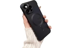 XCLLWHY Metallic Paint Frameless Magnetic Phone Case,Matte Pc Ultra Thin Full Coverage Magnetic Borderless Phone Case for iPhone 15/14/13/12 Pro Max