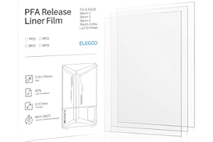 ELEGOO PFA 3pcs para impresoras 3D Saturn 2/Saturn 3/Saturn 4/Saturn 4 Ultra/Saturn 4 Ultra 16K, 273 x 176 mm² y 0,127 mm de Grosor con Mayor Capacidad de Liberación