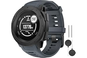 MYSNBKN Garmin Instinct Bracelet, Bracelet de montre de remplacement en silicone souple pour Garmin Instinct/Garmin Instinct 2/Solar Tactical avec outils d'adaptation