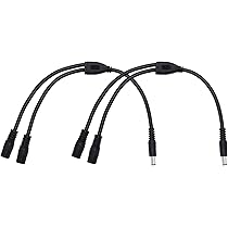 PNGKNYOCN 30cm DC 5.5x2.1mm 1 Mâle à 2 Femelles Cordon