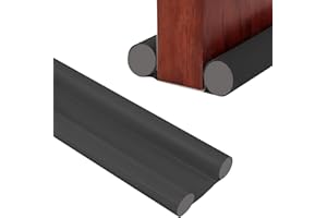 UTXN Paraspifferi per Porte da 37 pollici/96 cm, Doppio Lato, paraspifferi per Porte, Striscia di Tenuta, Porte, Regolabile, insonorizzato, paraspifferi per Il Fondo della Finestra (Nero)