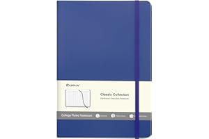 Comix Carnet de notes ligné 240 pages, 14 x 21,1 cm, Notebook, Cahier A5 à couverture rigide moyenne, carnets lignés pour écriture(bleu marine)