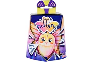Simba Plüsch Schmetterling Fluffyfly (30 cm) – Aufblasbares Kuscheltier mit Regenbogen-Augen und Überraschungseffekt – Geschenkidee für Kinder – weiches Stofftier ab 3 Jahren für Mädchen und Jungen