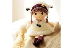 IBLUELOVER Poupée de Chiffon Poupée Jouet en Peluche Jouet Poupées Adorable Conte de Fées Princesse Poupées Mignonne Plush Toys Cadeau de Naissance Noël Anniversaire Baptême (Blanc B)