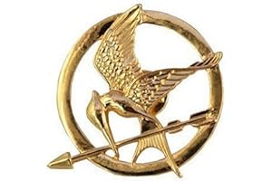 RINTALEN Broche de mockingjay de Katniss, de Los juegos del hambre, chapado en oro de 18 K