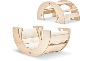 DONDO Bianconiglio Kids® una Palestra Psico-Motoria multifunzione Artigianale con materie di Prima Scelta!Transformabile in Tavolo e Ponte arrampicata, realizzato in Italia