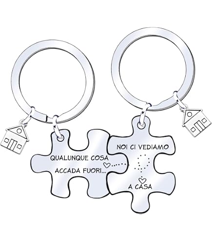 Set Di 2 Portachiavi Puzzle Gatto Coccolone - Ciondolo Coppia Per Amicizia O Amore Regalo Per San 660914