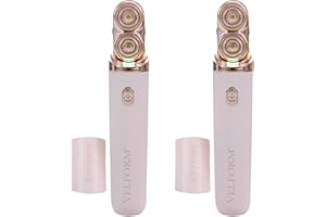 ‎MEDIASHOP Roxy Body & Face - Doppelpack - Velform Damen Akku Rasierer – Spritzwasserfest - Haarentferner mit 18K-vergoldetem Rasierkopf für schmerzfreie Haarentfernung