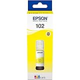 Epson Serie 102 EcoTank, Flaconi di Inchiostro a 4 Colori, Inchiostri Dye e a Pigmenti, 70 ml, Giallo