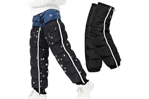 BORDEAG 1 Paar Winter Kniewärmer Motorrad, Kniewärmer Motorrad, Knieschoner Warm, 70cm Knieschützer Legwärmer Thermo Mit Reißverschluss Beinschutz Outdoor Knieorthese Herren Damen