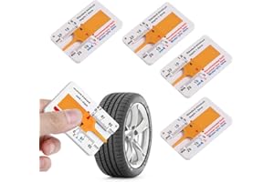 AEIOPRS 4 Misuratori Profondità Battistrada Pneumatici 0-20mm Strumento Digitale per Auto Arancione