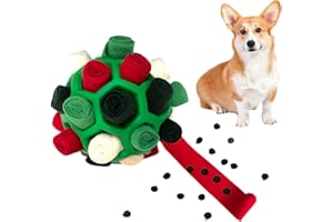 CIIVURR Schnüffelball für Hunde, Interaktive Hundespielzeug Tragbarer Haustier Schnüffelteppich Schnüffelspielzeug Snuffle Ball Toy für Kleine Mittelgroße Hunde Haustier (Weiß Rot Grün)