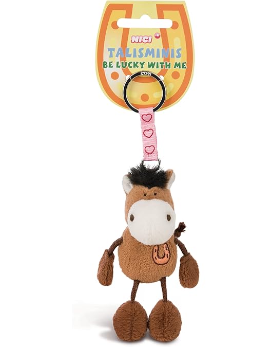 Porte-clés Peluche Cheval Magique Schaffer - 11cm Beige - Peluche Douce - Cadeau Mignon