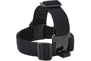 REY Soporte Cabeza - Casco Bici para GoPro Cámara Deportiva, Antideslizante, Cabeza Sujeción, Escalada, Senderismo, Surf…