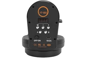 LAZMIN112 Elektryczna Głowica Statywu, Obrotowa, Panoramiczna, Uchylna Głowica YT800, Obrót o 360 Stopni, z Otworem na śrubę 1/4 Cala, do Aparatu Telefonicznego, Ograniczona Waga Poniżej 1