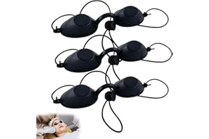 Fuoxul 3pcs Plastics Sunbed Goggles Sunbed Eye Protection Glasses Safety Tanning Goggles in IPL UV Infrared Led Red Blue Light Hard Wavelength Beauty Clinic Salon Home (Black)