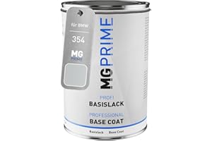 MG PRIME Pintura automotriz Bote listo para pulverizar para BMW 354 Titansilber Metallic/Titanium Silver Metallic Pintura base 1,0 litros 1000 ml