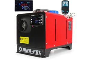 IMJ-Global Chauffage à air Cuisinière diesel diesel diesel 12 V/230 V 8 KW portable, moniteur LCD avec télécommande pour caravanes de voiture, garage, entrepôts de maisons