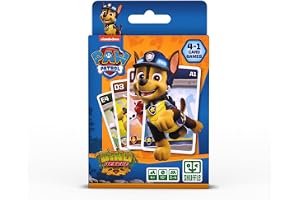 Shuffle Paw Patrol kortspel för barn – 4-i-1 knäppning, par, glada familjer och actionspel, bra gåva för barn i åldern 4+