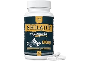 ‎SOLAVICA Shilajit Kapseln – 1300mg pro Tagesdosis (1100mg Shilajit + 200mg Ashwagandha) – Original Himalaya Qualität mit 60% Fulvinsäure – Hochdosiert & ohne Zusätze