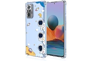 HONLEN Funda para Redmi Note 10 Pro Carcasa, (6.67" Inches) Gradiente Transparente TPU Silicona Case, Protección de Esquina Mejorada Cover - Astronauta 1