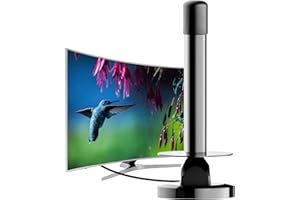 SZKALAK Antenne TV Intérieure TNT 4K HD - Amplificateur de Signal 25 dBi, Réception 360° jusqu'à 120 Miles, Installation Magnétique Facile pour TF1, France 2, Canal+