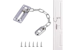 INNOVESS Heavy-Duty Door Security Chain Lock, Stainless Steel Front Door Chain Lock, Rust-Resistant Anti-Theft Reinforced Chain LockIdeal for Front Doors, Bedroom Doors, Apartments, Hotels