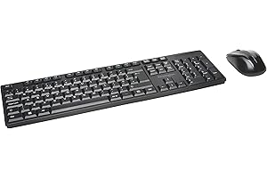 Kensington Pro Fit Low-Profile Wireless Keyboard and Mouse Set Desktop, Multimedia Keys, Ambidextrous, Home Office Keyboard and Mouse Set QWERTY, (K75230UK), Black