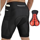 AYESY Men's Cycling Shorts, Cycling Shorts Compression with 3D Padded and 3 Pockets, Breathable Quick Dry Men's Cycling Under