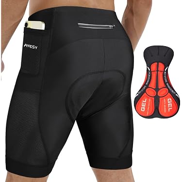 Short De Cyclisme Ozalo Homme Avec Coussin En Gel - Rembourrage Anatomique - Tissu Respirant - Éléments Réfléchissants