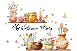 LDBKLGHJ Título: Decoración Impresionante para Cocina - Vinilo de Pared, Diseño Único para Cocina, 'Teteros Para Bebé' y 'Vinilos Cocina', Arte Visual Exclusivo