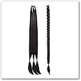 AHS Nylon Synthetic Hair Extension Paranda Choti Hair Accessories Paranda For Women and Girls Pack Of 3 (Brown)