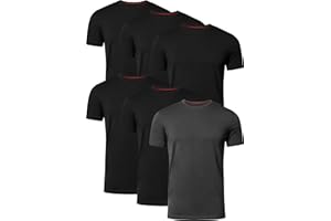 FULL TIME SPORTS Tee Shirt Homme T-Shirts À Manches Courtes T Shirt Marque Tshirt 6X Lot Polo Fts-634
