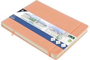 Kangaro Art Landscape - Cuaderno de bocetos (A5, poliuretano, tapa dura, 80 hojas, 140 gramos, papel crema, color rosa)