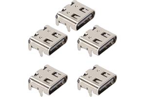 ciciglow 5pcs Type C Charging Port for PS5, Replacement Wireless Controller USB C Charging Socket, Standard Type C Interface