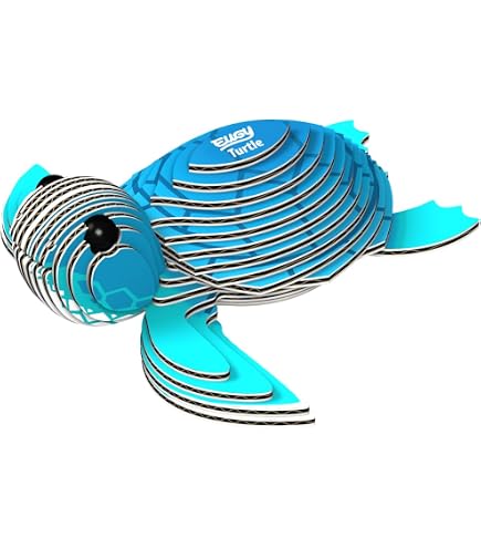 Puzzle éducatif à Assembler EUGY Tortue – Puzzle 3D N° 038 – Jouet Créatif En Carton Recyclé – Pour Enfants Dès 6 Ans Et Adultes Jusqu'à 99 Ans– Puzzle Éducatif Et Écologique Puzzle Sonic