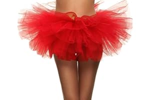 Ksnnrsng Femme Ballet Tutu Tulle Jupes 3 Couche Pettiskirt Mini Robe pour S'habiller Fête Les Costumes Danse