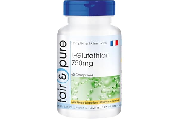 Fair & Pure® - L-Glutathion 750mg - réduit - végan - hautement dosé - 60 comprimés