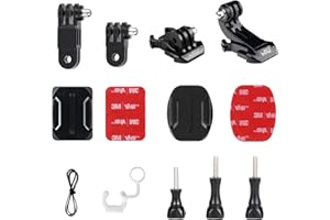 HSU Greifbeutel von Halterungen für Gopro, Verlängerungsarme, Klebehalterungen, Quick-Clip-Halterung und Schrauben für Action-Kameras