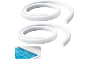 2-pack stänkskyddslist för dusch, självhäftande och vattenspärr för duschgolv (1M, vit) - Stänkskydd för duschtröskel, flexib